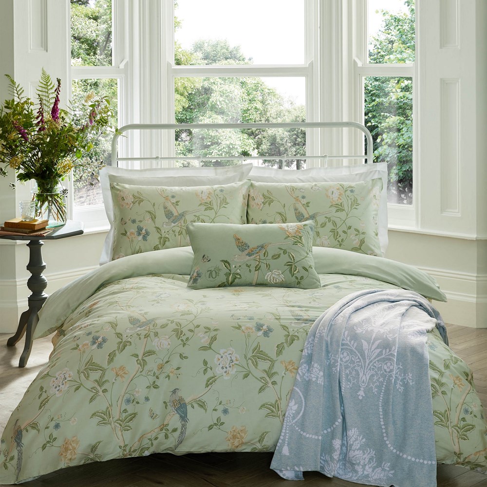 Summer Palace Bedding by Laura Ashley in Eau De Nil Green